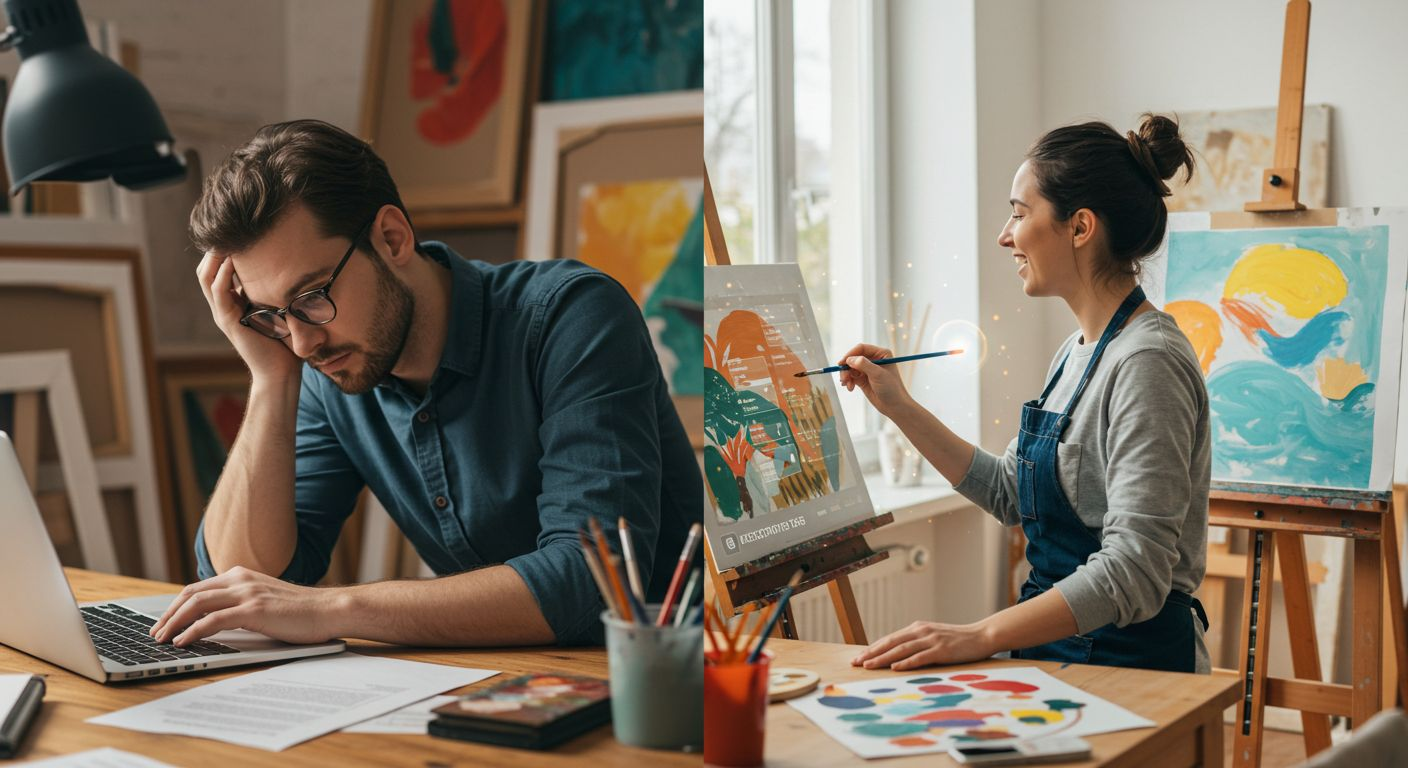Let the LettsArt AI handle the admin. You handle the art.