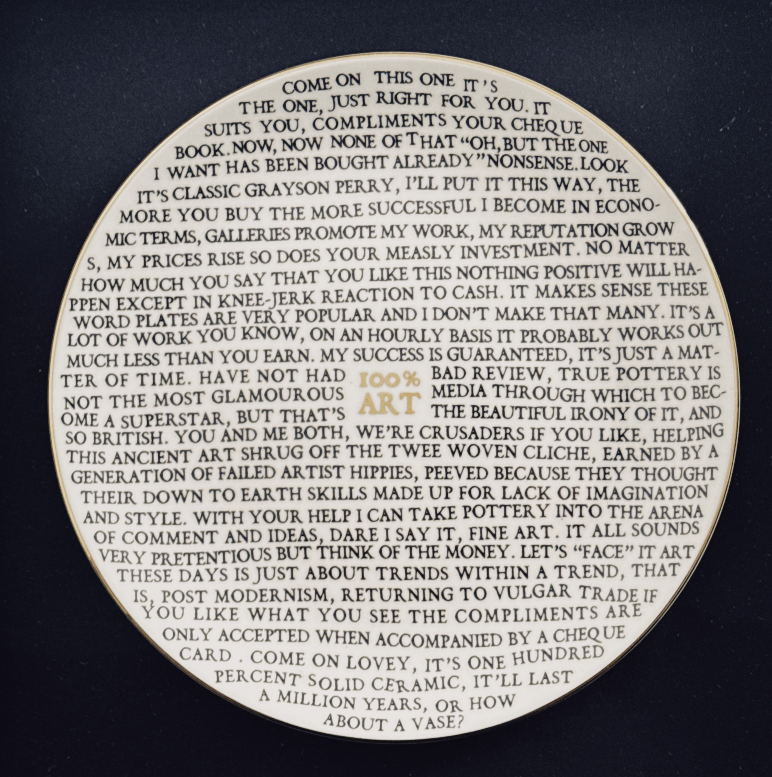 Grayson Perry Sales Pitch Plate